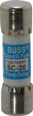 Cooper Bussmann - 170 VDC, 600 VAC, 20 Amp, Time Delay Size Rejecting/NonRejecting Fuse - Fuse Holder Mount, 1-13/32" OAL, 10 at DC, 100 at AC (RMS) kA Rating, 13/32" Diam - Apex Tool & Supply