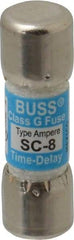 Cooper Bussmann - 170 VDC, 600 VAC, 8 Amp, Time Delay Size Rejecting/NonRejecting Fuse - Fuse Holder Mount, 1-5/16" OAL, 10 at DC, 100 at AC (RMS) kA Rating, 13/32" Diam - Apex Tool & Supply
