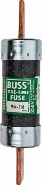 Cooper Bussmann - 125 VDC, 250 VAC, 110 Amp, Fast-Acting General Purpose Fuse - Bolt-on Mount, 7-1/8" OAL, 10 (RMS Symmetrical) kA Rating, 1-9/16" Diam - Apex Tool & Supply