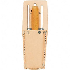 CLC - Knife Holster with 1 Pocket - Leather, Natural (Color), 2" Wide x 6" High x 1-1/4" Deep - Apex Tool & Supply