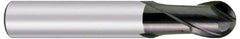 OSG - 3mm Diam, 4.5mm LOC, 2 Flute Solid Carbide Ball End Mill - TiAlN Finish, Single End, 50mm OAL, 6mm Shank Diam, Spiral Flute - Apex Tool & Supply