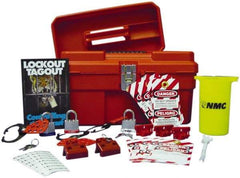 NMC - 40 Piece Electrical Lockout Kit - 3/4 Inch Vertical Shackle Clearance, Comes in Carrying Case - Apex Tool & Supply