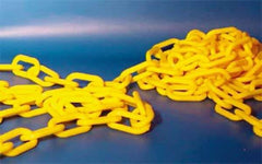 NMC - 100' Long x 2" Wide Plastic Chain - White - Apex Tool & Supply