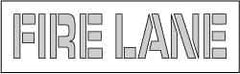 NMC - Fire Lane Stencil - 8 Inch High x 61 Inch Wide Character x 0.06 Inch Thick, Polyethylene, English - Apex Tool & Supply