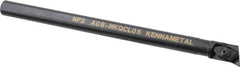 Kennametal - NP.., 17.5° Lead Angle A-NKQC Internal Left Hand Indexable Profiling Toolholder - 1/2" Shank Width, 8" Long, Steel, Through Coolant - Apex Tool & Supply