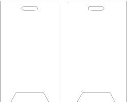 NMC - Blank - No Legend, 12" Wide x 20" High, Plastic Floor Sign - A-Frame, White, For Accident Prevention - Apex Tool & Supply