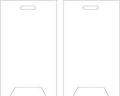 NMC - Blank - No Legend, 12" Wide x 20" High, Plastic Floor Sign - A-Frame, White, For Accident Prevention - Apex Tool & Supply