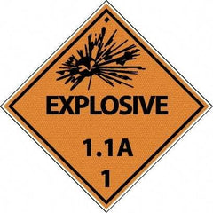 NMC - Explosives 1.1A Shipping Label - 4" High x 4" Wide - Apex Tool & Supply