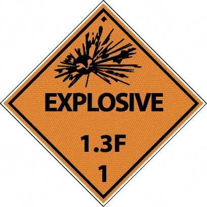 NMC - Explosive 1.3F Shipping Label - 4" High x 4" Wide - Apex Tool & Supply