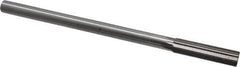 Interstate - 0.519" High Speed Steel 6 Flute Chucking Reamer - Straight Flute, 7/16" Straight Shank, 2" Flute Length, 8" OAL - Apex Tool & Supply