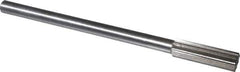 Interstate - 0.599" High Speed Steel 6 Flute Chucking Reamer - Straight Flute, 7/16" Straight Shank, 2" Flute Length, 8" OAL - Apex Tool & Supply