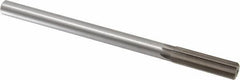 Interstate - 0.615" High Speed Steel 6 Flute Chucking Reamer - Straight Flute, 9/16" Straight Shank, 2-1/4" Flute Length, 9" OAL - Apex Tool & Supply