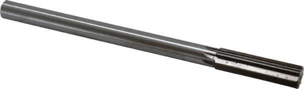 Interstate - 0.679" High Speed Steel 6 Flute Chucking Reamer - Straight Flute, 9/16" Straight Shank, 2-1/4" Flute Length, 9" OAL - Apex Tool & Supply