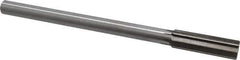 Interstate - 0.695" High Speed Steel 6 Flute Chucking Reamer - Straight Flute, 9/16" Straight Shank, 2-1/4" Flute Length, 9" OAL - Apex Tool & Supply