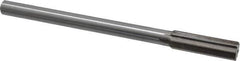 Interstate - 0.696" High Speed Steel 6 Flute Chucking Reamer - Straight Flute, 9/16" Straight Shank, 2-1/4" Flute Length, 9" OAL - Apex Tool & Supply