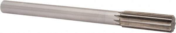 Interstate - 0.879" High Speed Steel 6 Flute Chucking Reamer - Straight Flute, 3/4" Straight Shank, 2-5/8" Flute Length, 10" OAL - Apex Tool & Supply