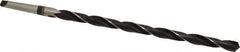 Interstate - 49/64", 2MT 118° Point High Speed Steel Taper Shank Drill Bit - Oxide Finish, 12" Flute Length, 18" OAL, Spiral Flute, Series 502 - Apex Tool & Supply