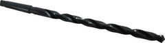 Interstate - 55/64", 3MT 118° Point High Speed Steel Taper Shank Drill Bit - Oxide Finish, 12" Flute Length, 18" OAL, Spiral Flute, Series 502 - Apex Tool & Supply