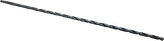 Interstate - 7/16", 1MT 118° Point High Speed Steel Taper Shank Drill Bit - Oxide Finish, 17" Flute Length, 24" OAL, Spiral Flute, Series 502 - Apex Tool & Supply