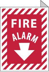 NMC - Fire Alarm, Aluminum Fire Sign - 9" Wide x 12" High - Apex Tool & Supply