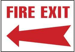 NMC - Fire Exit, Aluminum Fire Sign - 14" Wide x 10" High - Apex Tool & Supply