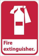 NMC - Fire Extinguisher, Aluminum Fire Sign - 10" Wide x 14" High - Apex Tool & Supply