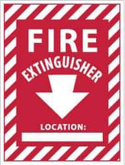 NMC - Fire Extinguisher Location: ____, Plastic Fire Sign - 9" Wide x 12" High - Apex Tool & Supply