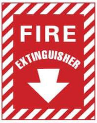 NMC - Fire Extinguisher, Aluminum Fire Sign - 9" Wide x 12" High - Apex Tool & Supply