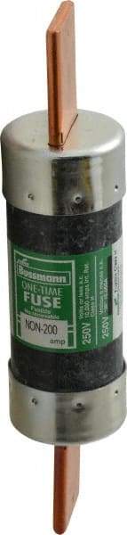 Cooper Bussmann - 125 VDC, 250 VAC, 200 Amp, Fast-Acting General Purpose Fuse - Bolt-on Mount, 7-1/8" OAL, 10 (RMS Symmetrical) kA Rating, 1-9/16" Diam - Apex Tool & Supply