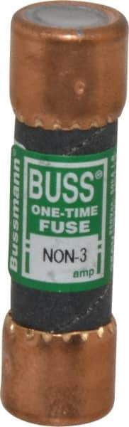 Cooper Bussmann - 125 VDC, 250 VAC, 3 Amp, Fast-Acting General Purpose Fuse - Fuse Holder Mount, 50.8mm OAL, 50 at AC/DC kA Rating, 9/16" Diam - Apex Tool & Supply
