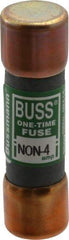 Cooper Bussmann - 125 VDC, 250 VAC, 4 Amp, Fast-Acting General Purpose Fuse - Fuse Holder Mount, 50.8mm OAL, 50 at AC/DC kA Rating, 9/16" Diam - Apex Tool & Supply