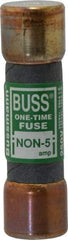 Cooper Bussmann - 125 VDC, 250 VAC, 5 Amp, Fast-Acting General Purpose Fuse - Fuse Holder Mount, 50.8mm OAL, 50 at AC/DC kA Rating, 9/16" Diam - Apex Tool & Supply