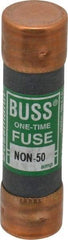Cooper Bussmann - 125 VDC, 250 VAC, 50 Amp, Fast-Acting General Purpose Fuse - Fuse Holder Mount, 76.2mm OAL, 50 at AC/DC kA Rating, 13/16" Diam - Apex Tool & Supply