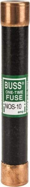 Cooper Bussmann - 600 VAC, 10 Amp, Fast-Acting General Purpose Fuse - Fuse Holder Mount, 127mm OAL, 50 at AC/DC kA Rating, 13/16" Diam - Apex Tool & Supply