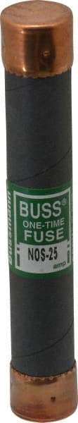 Cooper Bussmann - 600 VAC, 25 Amp, Fast-Acting General Purpose Fuse - Fuse Holder Mount, 127mm OAL, 50 at AC/DC kA Rating, 13/16" Diam - Apex Tool & Supply