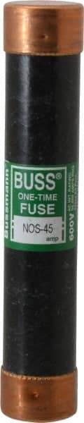 Cooper Bussmann - 600 VAC, 45 Amp, Fast-Acting General Purpose Fuse - Fuse Holder Mount, 5-1/2" OAL, 50 at AC/DC kA Rating, 1-1/16" Diam - Apex Tool & Supply