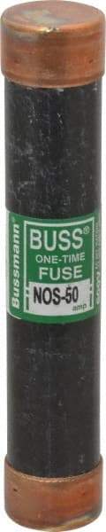 Cooper Bussmann - 600 VAC, 50 Amp, Fast-Acting General Purpose Fuse - Fuse Holder Mount, 5-1/2" OAL, 50 at AC/DC kA Rating, 1-1/16" Diam - Apex Tool & Supply