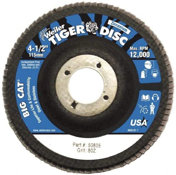 Weiler - Flap Disc - Phenolic Backing, Arbor Attaching System - Apex Tool & Supply
