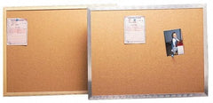 UNIVERSAL - 36" Wide x 24" High Open Cork Bulletin Board - Aluminum Frame, Natural Tan - Apex Tool & Supply