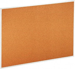 UNIVERSAL - 48" Wide x 36" High Open Cork Bulletin Board - Natural Cork, Aluminum Frame - Apex Tool & Supply