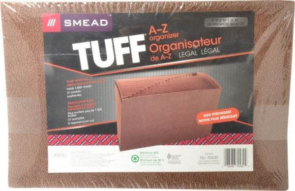 SMEAD - 10 x 15", Legal, Brown, A-Z Indexed Expanding Files - 1 per Box - Apex Tool & Supply