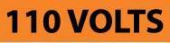 NMC - Electrical Markers Label - Legend: 110 Volts, English, Black & Orange, 9" Long x 2-1/4" High, Sign Muscle Finish - Apex Tool & Supply