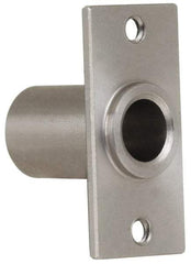 Gibraltar - 5/16" Pin Diam, #6-32 Mounting Hole, Rectangle Flange, Stainless Steel Quick Release Pin Receptacle - 1" Between Mount Hole Center, 0.783" Depth, 15/32" Diam, Grade 303 - Apex Tool & Supply