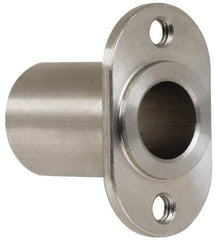 Gibraltar - 1/2" Pin Diam, #10-32 Mounting Hole, Oblong Flange, Stainless Steel Quick Release Pin Receptacle - 1-1/8" Between Mount Hole Center, 1.195" Depth, 3/4" Diam, Grade 303 - Apex Tool & Supply
