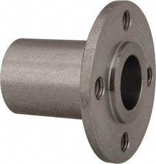 Gibraltar - 1/2" Pin Diam, #10-32 Mounting Hole, Round Flange, Stainless Steel Quick Release Pin Receptacle - 1-1/8" Between Mount Hole Center, 1.195" Depth, 3/4" Diam, Grade 303 - Apex Tool & Supply