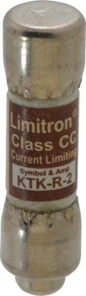 Cooper Bussmann - 600 VAC, 2 Amp, Fast-Acting General Purpose Fuse - Fuse Holder Mount, 1-1/2" OAL, 200 at AC (RMS) kA Rating, 13/32" Diam - Apex Tool & Supply
