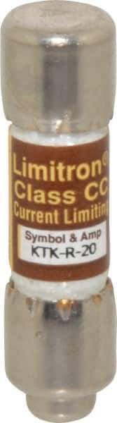Cooper Bussmann - 600 VAC, 20 Amp, Fast-Acting General Purpose Fuse - Fuse Holder Mount, 1-1/2" OAL, 200 at AC (RMS) kA Rating, 13/32" Diam - Apex Tool & Supply