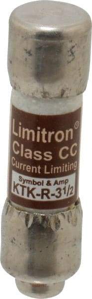Cooper Bussmann - 600 VAC, 3.5 Amp, Fast-Acting General Purpose Fuse - Fuse Holder Mount, 1-1/2" OAL, 200 at AC (RMS) kA Rating, 13/32" Diam - Apex Tool & Supply