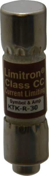 Cooper Bussmann - 600 VAC, 30 Amp, Fast-Acting General Purpose Fuse - Fuse Holder Mount, 1-1/2" OAL, 200 at AC (RMS) kA Rating, 13/32" Diam - Apex Tool & Supply