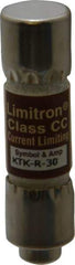 Cooper Bussmann - 600 VAC, 30 Amp, Fast-Acting General Purpose Fuse - Fuse Holder Mount, 1-1/2" OAL, 200 at AC (RMS) kA Rating, 13/32" Diam - Apex Tool & Supply